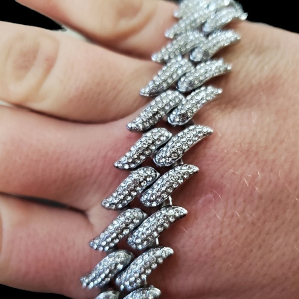 Iced Out Jagged Cuban Link Chain - Picture 3 of 3